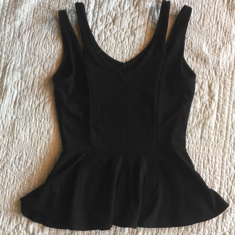 black tank with flared bottom